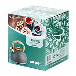 Чайник нержавеющая сталь Катунь soft touch Гранит, 447815, со свистком, серый, индукция, 2.8 л