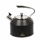 Чайник Rashel R-7831, 516155, нержавеющая сталь, со свистком, индукция, черный, 3 л