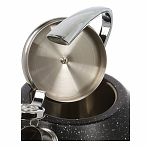 Чайник Rashel R-7831, 516155, нержавеющая сталь, со свистком, индукция, черный, 3 л