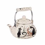 Чайник эмалированный Agness Парижские коты 934-391, индукция, 2.5 л