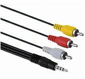 Кабель 3RCA-AUX, тюльпаны на 3.5 Jack, 1.5м