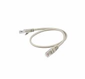 Патч-корд GoPower RJ-45-RJ-45 кат.5е, ПВХ, круглый, серый, 0.5 м