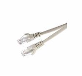 Патч-корд GoPower RJ-45-RJ-45 кат.5е, ПВХ, круглый, серый, 5 м