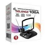 Антенна комнатная Selenga 106А активная, с питанием, с усилителем DVB-T/T2