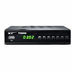 Ресивер цифрового телевидения WV Premium, Didgital DVB-Т/T2/С, IPTV, USB, FM, TV/STB пульт, цвет черный