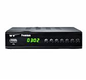 Ресивер цифрового телевидения WV Premium, Didgital DVB-Т/T2/С, IPTV, USB, FM, TV/STB пульт, цвет черный
