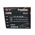 Ресивер цифрового телевидения WV Premium, Didgital DVB-Т/T2/С, IPTV, USB, FM, TV/STB пульт, цвет черный
