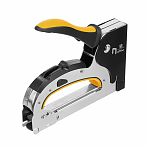 Степлер мебельный Denzel 40211,  тип 53, 4-14 мм, стальной корпус, регулировка силы удара, быстрая загрузка