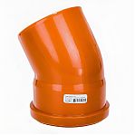 Отвод канализационный наружный 30 гр. Sinikon, диаметр 200 мм, красный