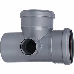 Крестовина двухплоскостная правая 87 гр. Sinikon 512035.R, 110х110х50 мм, полипропилен, цвет серый