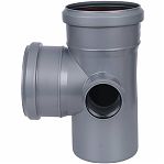 Крестовина двухплоскостная правая 87 гр. Sinikon 512035.R, 110х110х50 мм, полипропилен, цвет серый