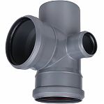 Крестовина двухплоскостная правая 87 гр. Sinikon 512035.R, 110х110х50 мм, полипропилен, цвет серый