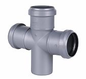 Крестовина одноплоскостная 87 гр., Sinikon Стандарт 506003.R, диаметр 50х50х50 мм, серая