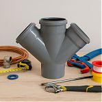 Крестовина канализационная 110х110х110х45°, одноплоскостная, толщина стенки 2.7 мм