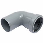 Отвод канализационный 87 гр. Sinikon Standart диаметр 50 мм, 504035R, серый