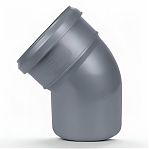 Отвод канализационный 45 гр. Sinikon 504053R диаметр 110 мм, серый