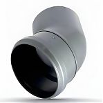 Отвод канализационный 45 гр. Sinikon 504053R диаметр 110 мм, серый