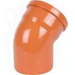 Отвод канализационный 45 гр. Sinikon 20120.R.B, диаметр 110 мм, красный
