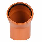 Отвод канализационный 45 гр. Sinikon 20120.R.B, диаметр 110 мм, красный