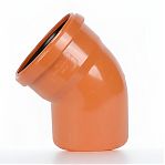 Отвод канализационный 45 гр. Sinikon 20120.R.B, диаметр 110 мм, красный