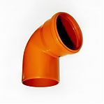 Отвод канализационный 45 гр. Sinikon 20120.R.B, диаметр 110 мм, красный