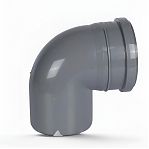 Отвод канализационный 87 гр. Sinikon 504059.R, диаметр 110 мм, серый