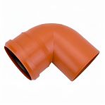 Отвод канализационный 87 гр. Sinikon 20140.R.B, диаметр 110 мм, красный