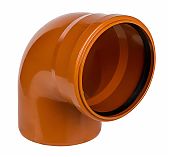 Отвод канализационный 87 гр. Sinikon 20140.R.B, диаметр 110 мм, красный