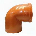 Отвод канализационный 87 гр. Sinikon 20140.R.B, диаметр 110 мм, красный