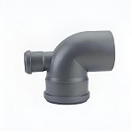 Отвод с фронтальным патрубком канализационный 90 гр. Sinikon 551001.R диаметр 50 мм, полипропилен, серый