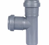 Тройник канализационный 87 гр. Sinikon 508011R, диаметр 40х40 мм, серый
