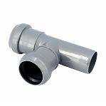 Тройник канализационный 87 гр. Sinikon 508011R, диаметр 40х40 мм, серый
