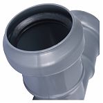 Тройник канализационный 87 гр. Sinikon 508011R, диаметр 40х40 мм, серый