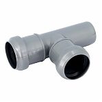 Тройник канализационный 87 гр. Sinikon 508011R, диаметр 40х40 мм, серый