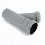 Тройник канализационный 45 гр., Sinikon 508013R, диаметр 50х50 мм, полипропилен, серый