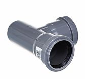 Тройник канализационный 87.5 гр. Pro Aqua Comfort 205587, диаметр 50х50 мм, серый