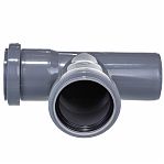 Тройник канализационный 87.5 гр. Pro Aqua Comfort 205587, диаметр 50х50 мм, серый