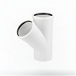 Тройник канализационный 45 гр. Sinikon 508025.R, диаметр 110х110 мм, белый