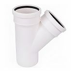 Тройник канализационный 45 гр. Sinikon 508025.R, диаметр 110х110 мм, белый