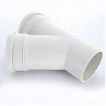 Тройник канализационный 45 гр. Sinikon 508025.R, диаметр 110х110 мм, белый