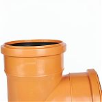 Тройник канализационный 87 гр. Sinikon 21300.R.B, диаметр 110х110 мм, красный