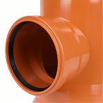 Тройник канализационный 87 гр. MagnaPlast 21330.R.B, диаметр 160х110 мм, красный