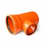 Тройник канализационный 87 гр. MagnaPlast 21330.R.B, диаметр 160х110 мм, красный