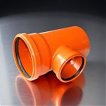 Тройник канализационный 87 гр. MagnaPlast 21330.R.B, диаметр 160х110 мм, красный