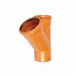 Тройник для наружной канализации MagnaPlast, диаметр 160х160 мм, отвод под 45 градусов, красный