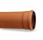 Труба канализационная Sinikon 20028.R, диаметр 110 мм, длина 3000 мм, НПВХ SN4, красная