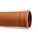 Труба канализационная Sinikon 23020.R, диаметр 200 мм, длина 2000 мм, НПВХ, красная