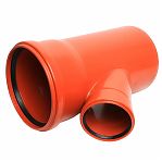 Тройник канализационный, 45 гр., Valfex 33160110, диаметр 160х110 мм, оранжевый