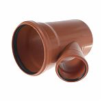 Тройник канализационный, 45 гр., Valfex 33160110, диаметр 160х110 мм, оранжевый