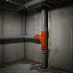 Тройник канализационный, D - 200 х 200 х 45°, ПВХ, наружный, красный